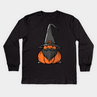 A cute halloween gnome Kids Long Sleeve T-Shirt